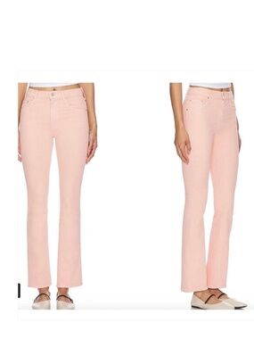 MOTHER Superior|The Insider Hover Peach Parfait Pink High Rise Jeans Size 27